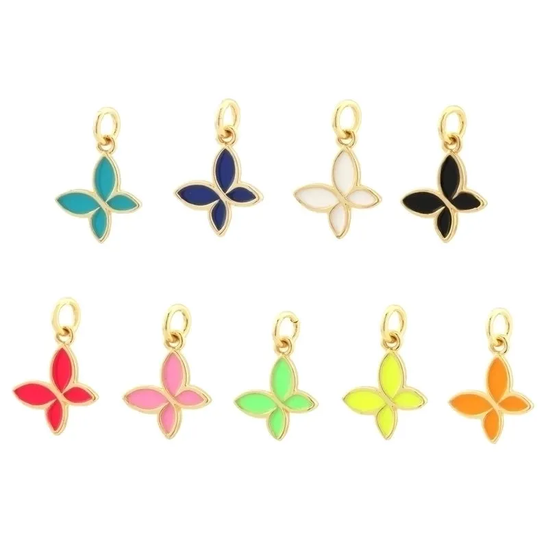 1 Piece Ig Style Cute Romantic Butterfly Copper Enamel Plating Jewelry Accessories