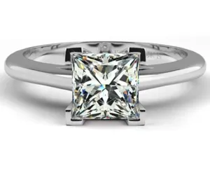 1.00 Carat Princess Cut Diamond Platinum Engagement Ring