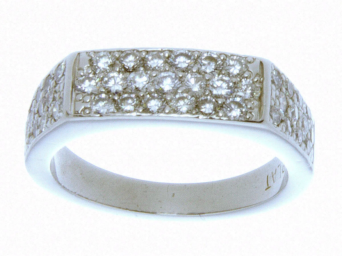 1.00ct Pave' Diamond Platinum Band