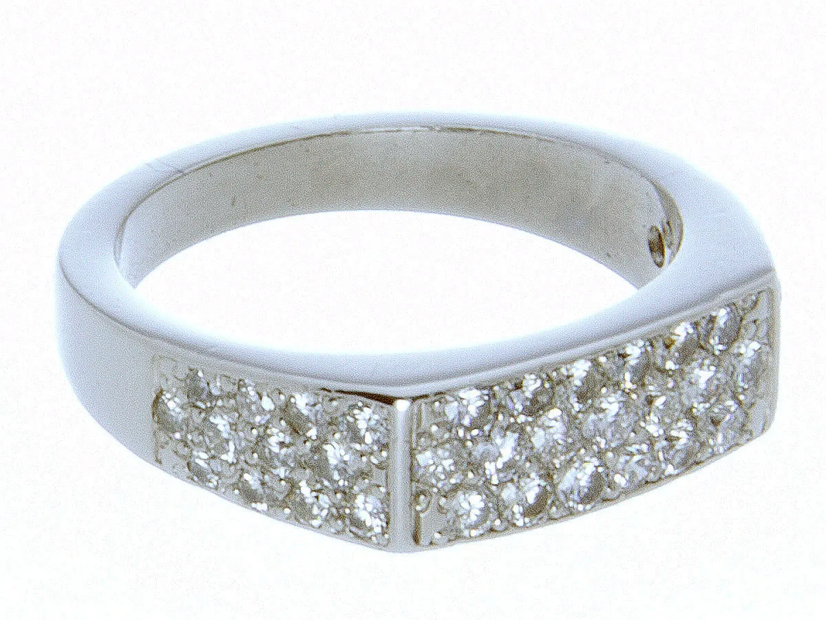 1.00ct Pave' Diamond Platinum Band