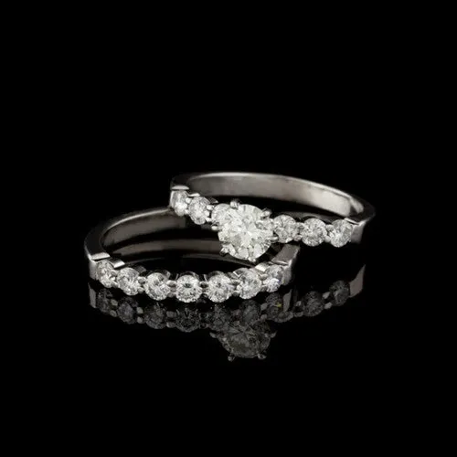 1.28ct tw Round Brilliant Cut Wedding Set