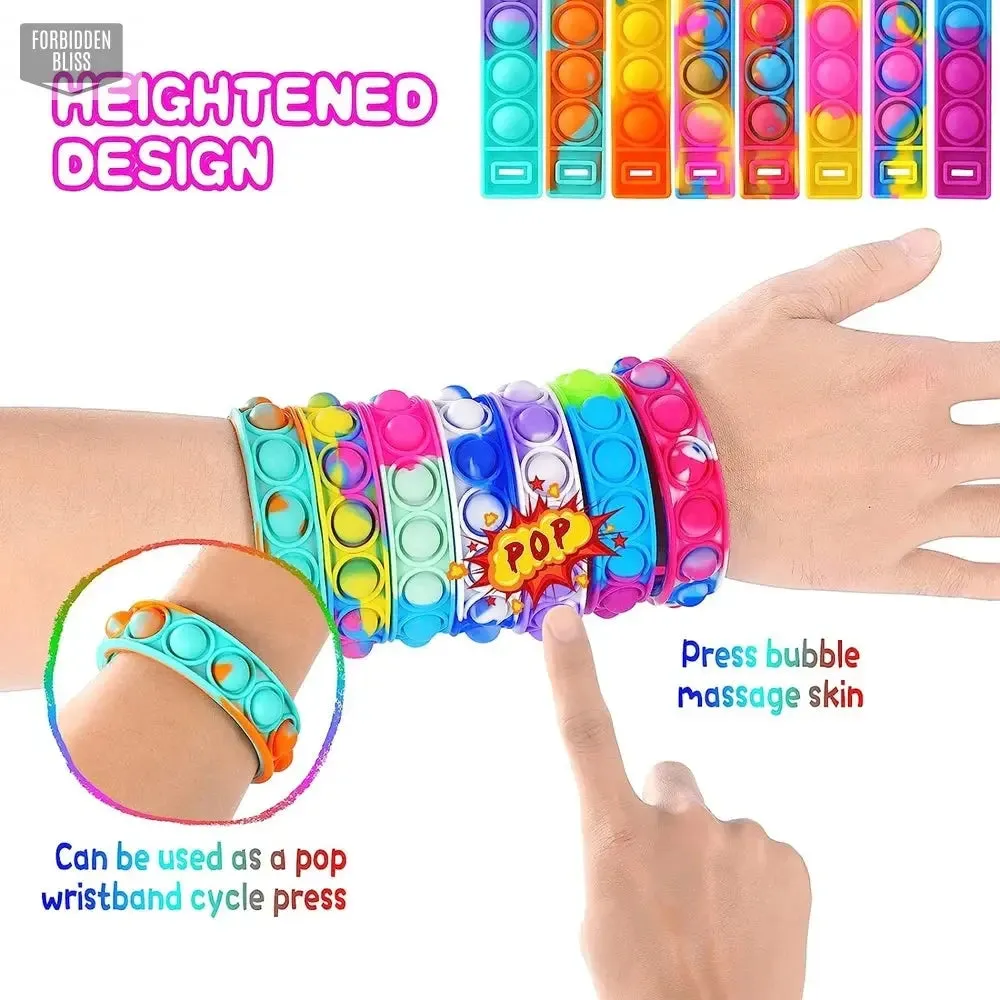 12PCS Fidget Toys Pop Bracelet