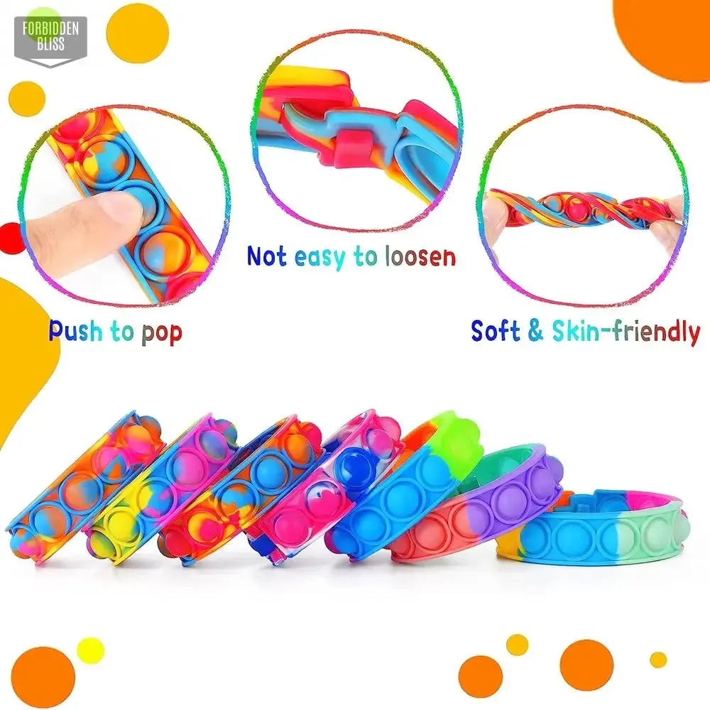 12PCS Fidget Toys Pop Bracelet