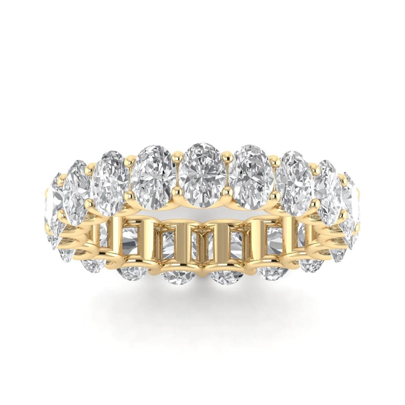 14K & 18K Gold Oval Diamond Eternity Band