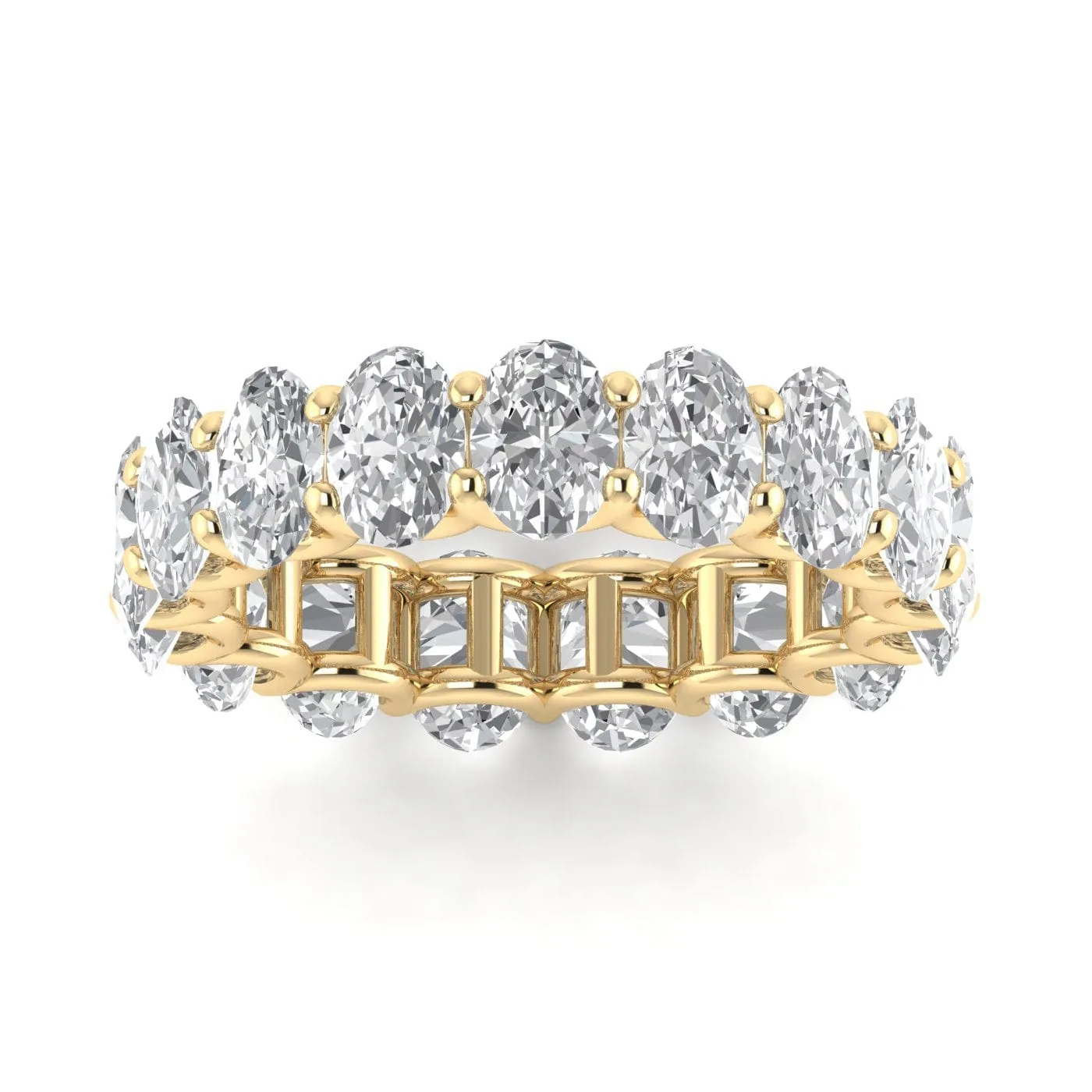 14K & 18K Gold Oval Diamond Eternity Band