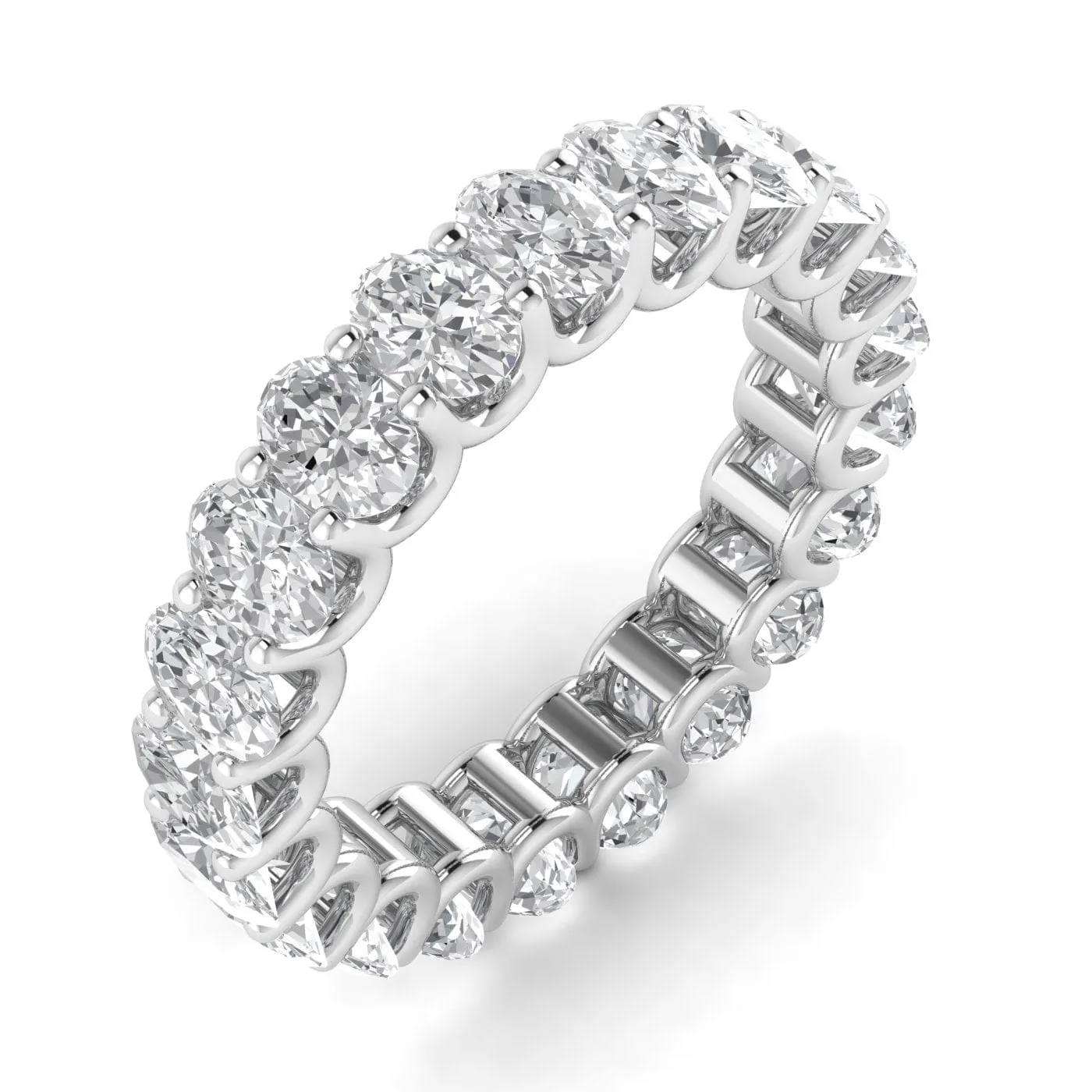 14K & 18K Gold Oval Diamond Eternity Band