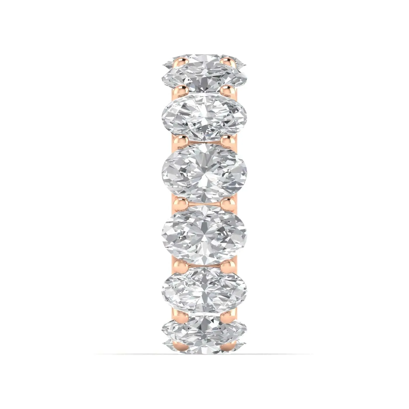 14K & 18K Gold Oval Diamond Eternity Band