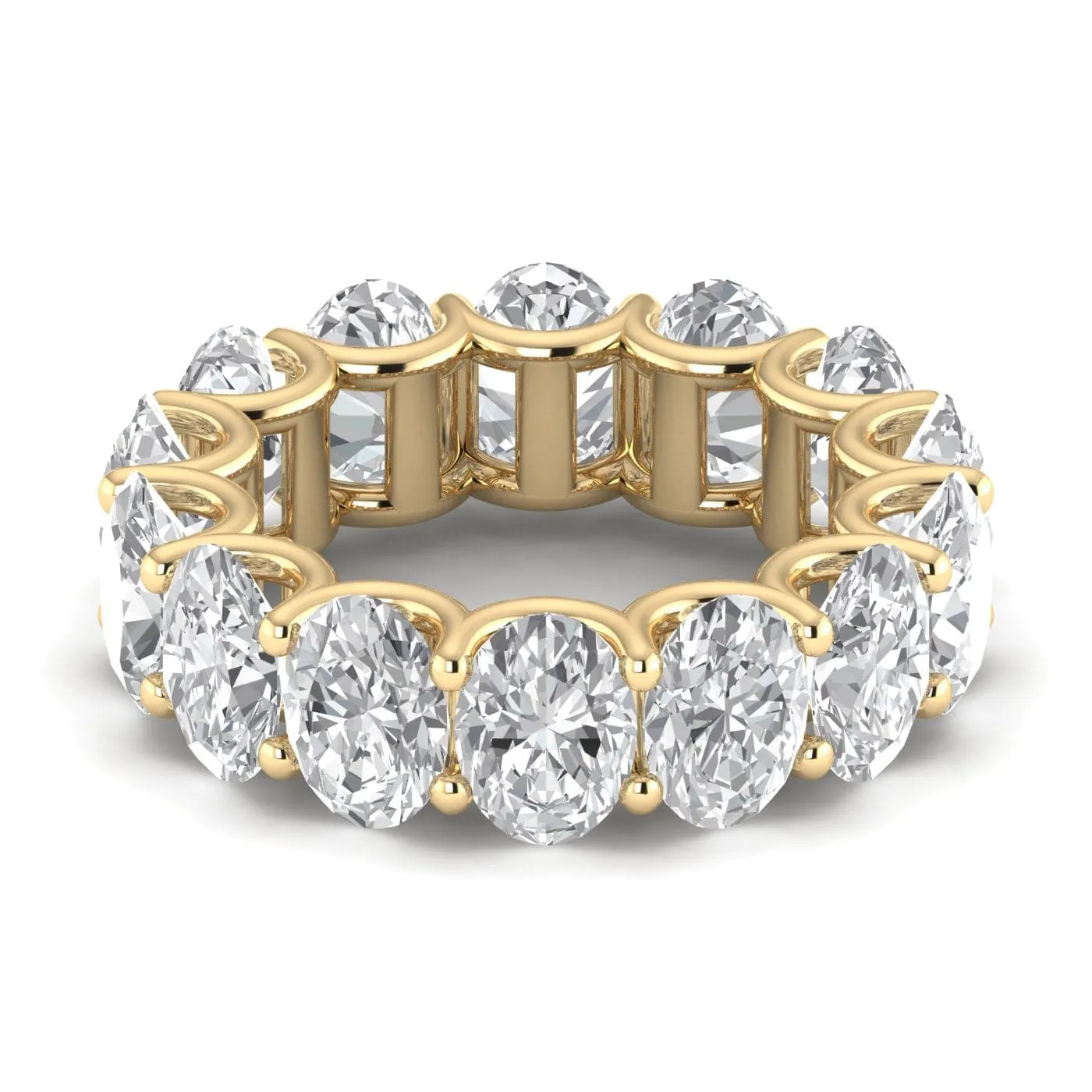 14K & 18K Gold Oval Diamond Eternity Band