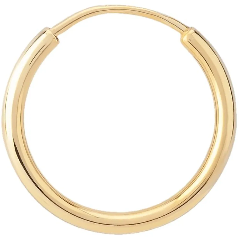 14k Gold Endless Hoop Earrings