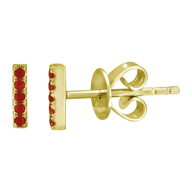 14K Yellow Gold Mini Gemstone Ear Crawler