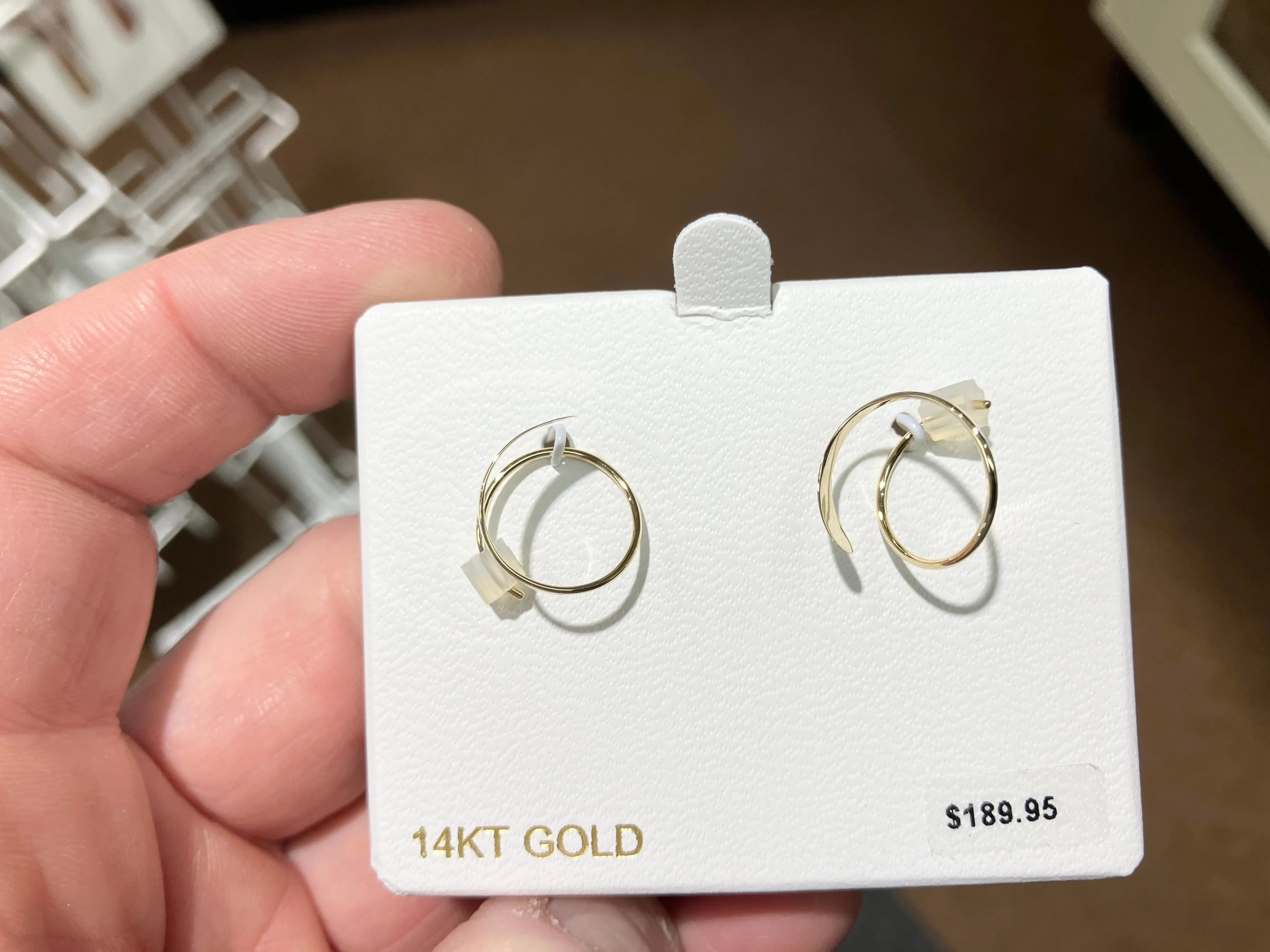 14K Yellow Gold Wire Cuff Earrings