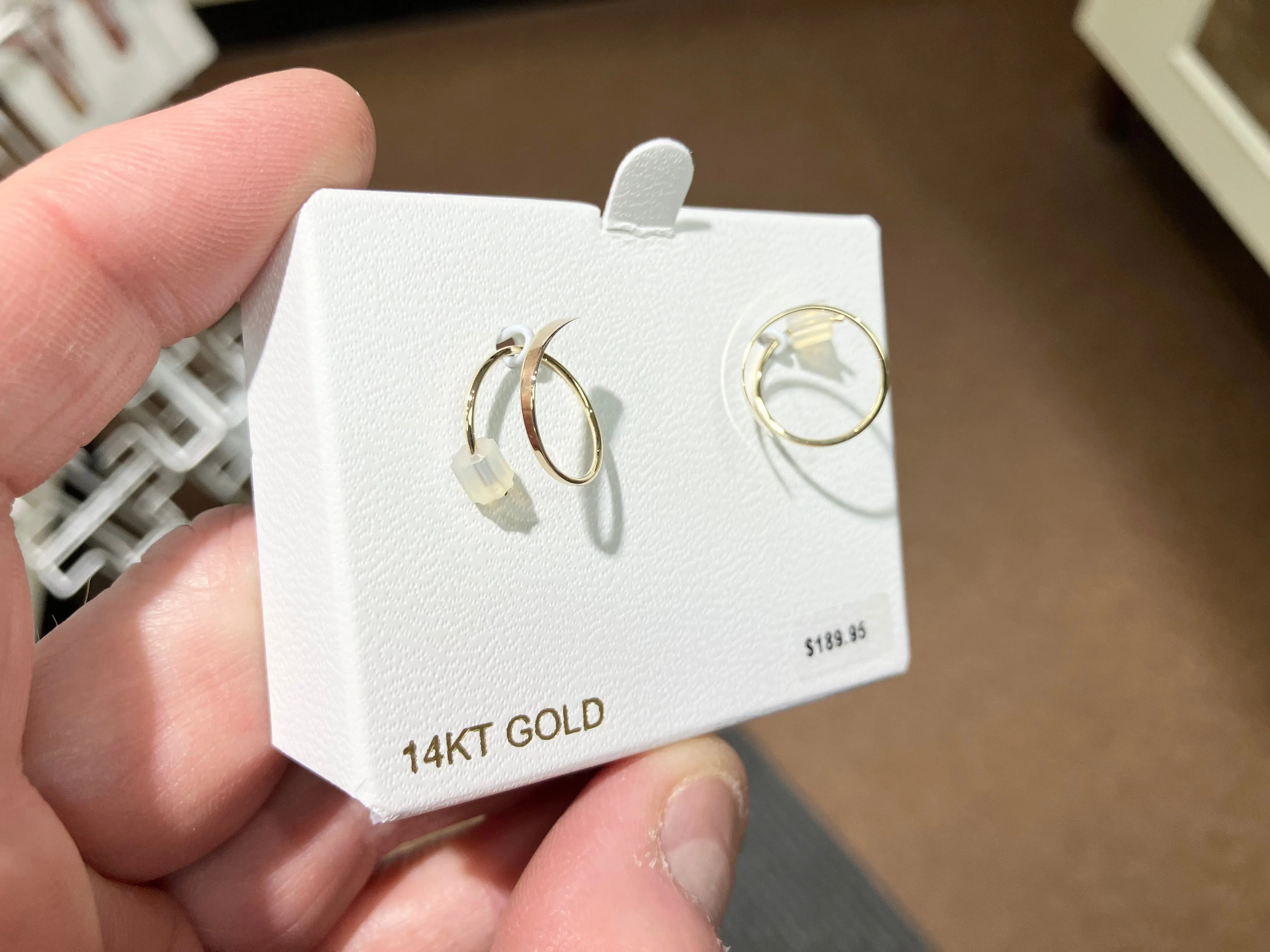 14K Yellow Gold Wire Cuff Earrings