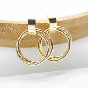 18K Gold Earrings | Modern Earrings | Chic Earrings (K154)