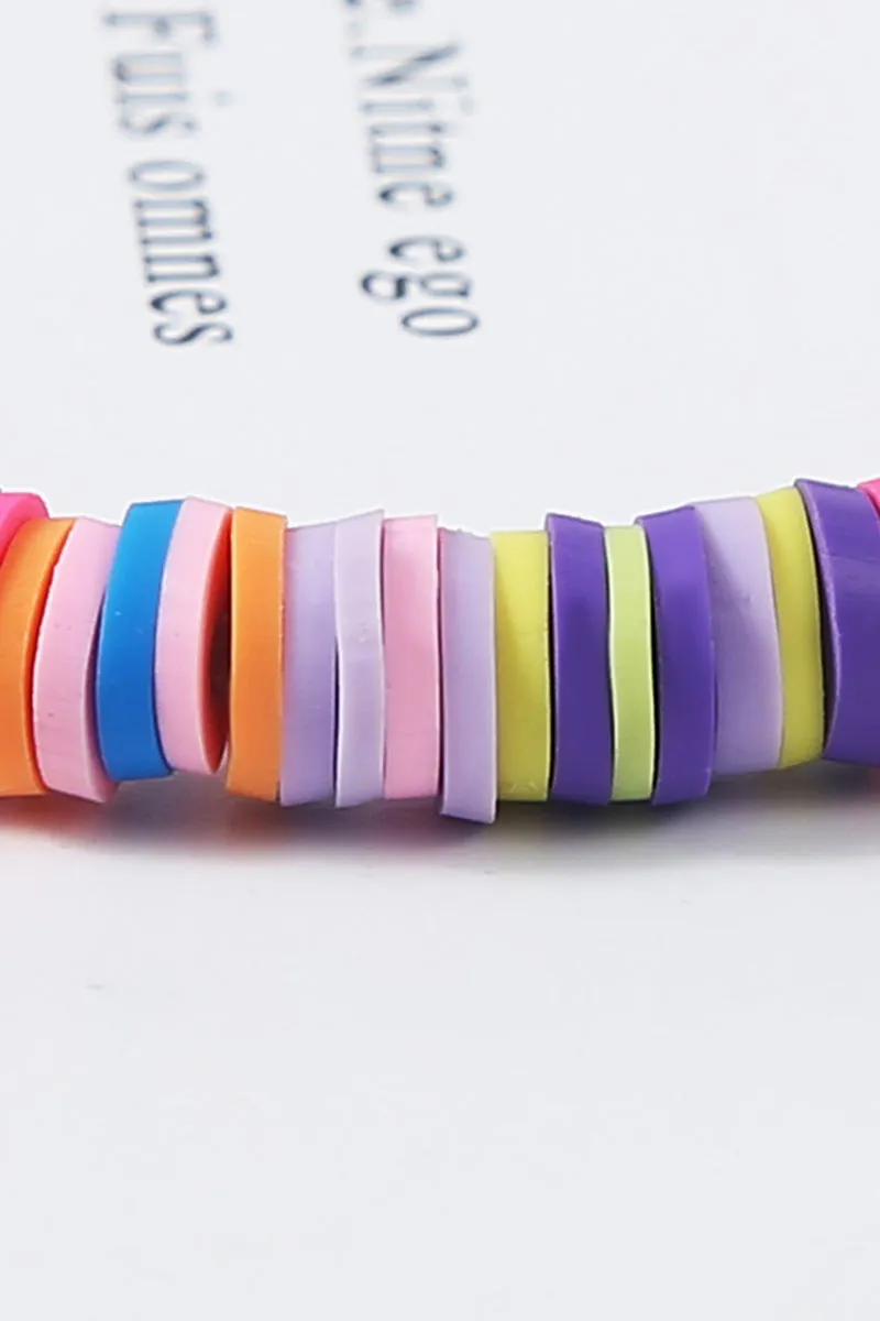 5PCS COLORFUL BEADED BRACELET, 5PCS PER 1 PACK