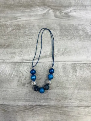 Adjustable Navy & Silver Necklace