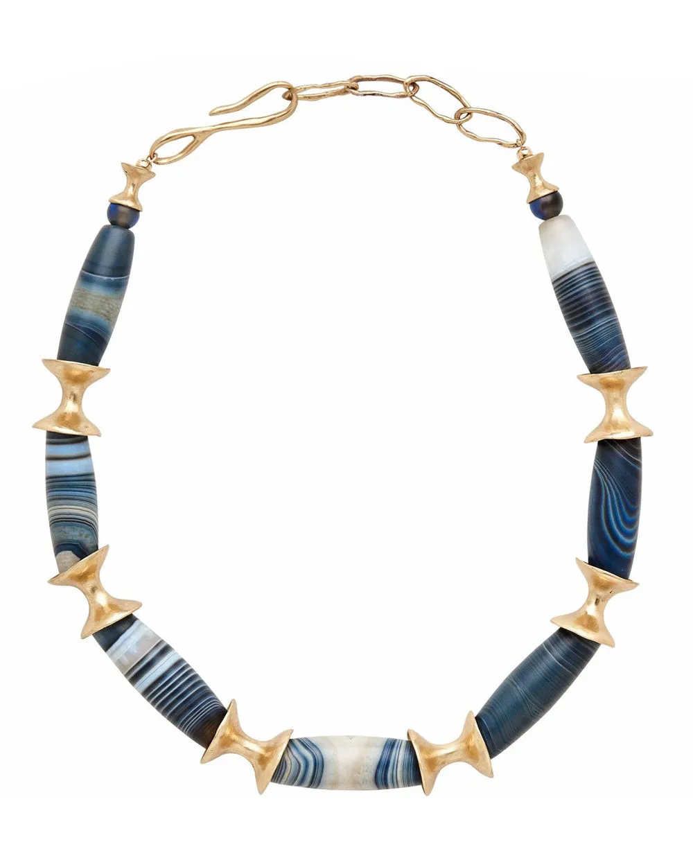 African Queen Bronze Agate Statement Necklace