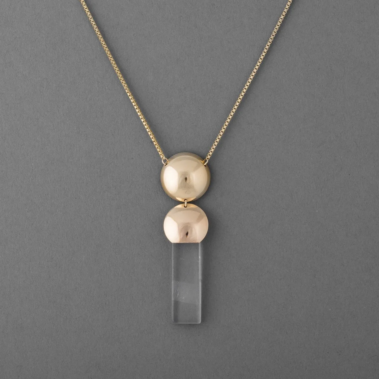 ALEXANDRIA DISC DROP NECKLACE