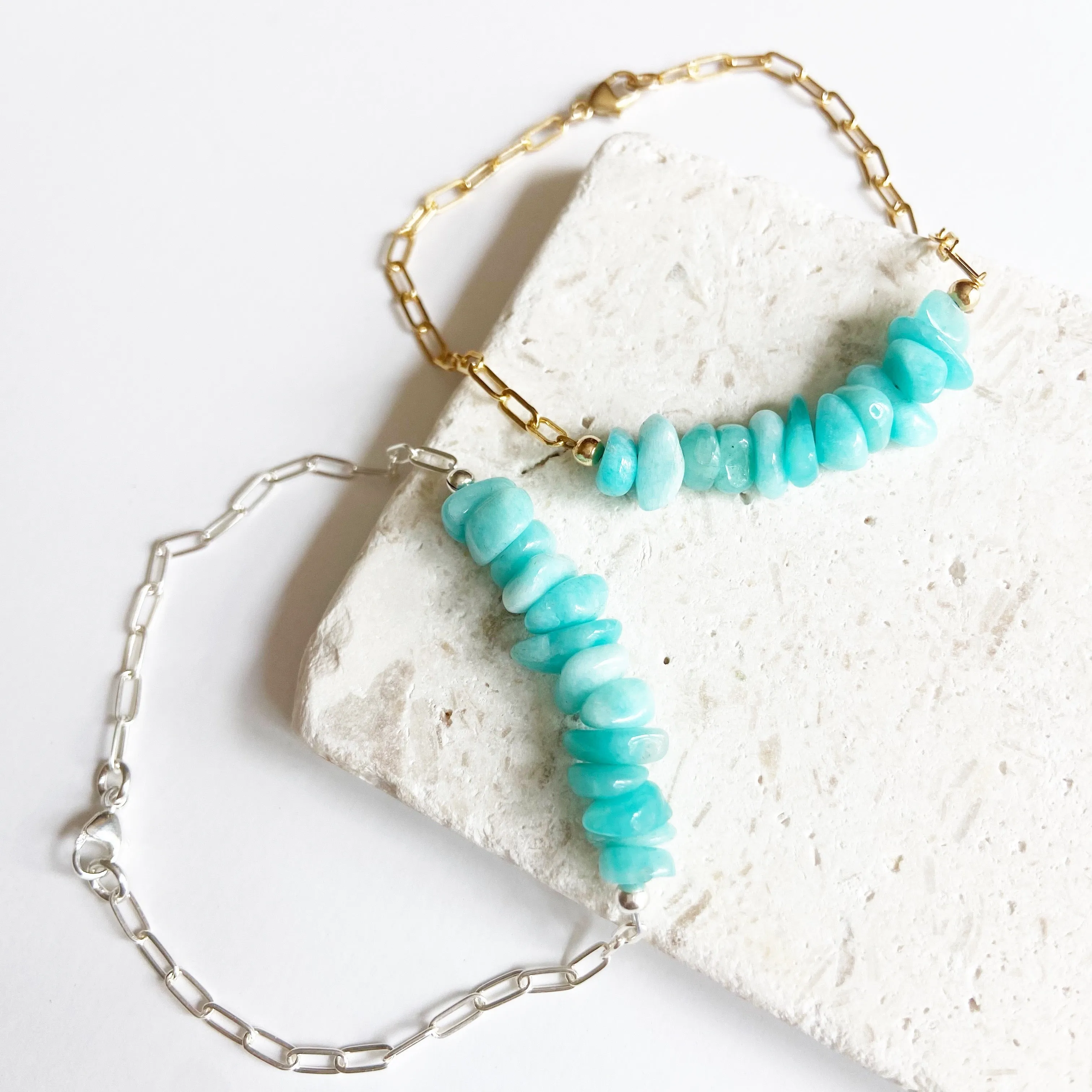 Amazonite chain bracelet