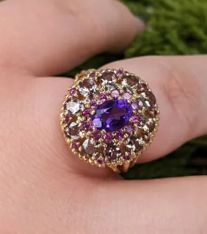 Amethyst and Diamond Ring