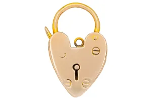 Antique 9ct Gold Heart Padlock Pendant