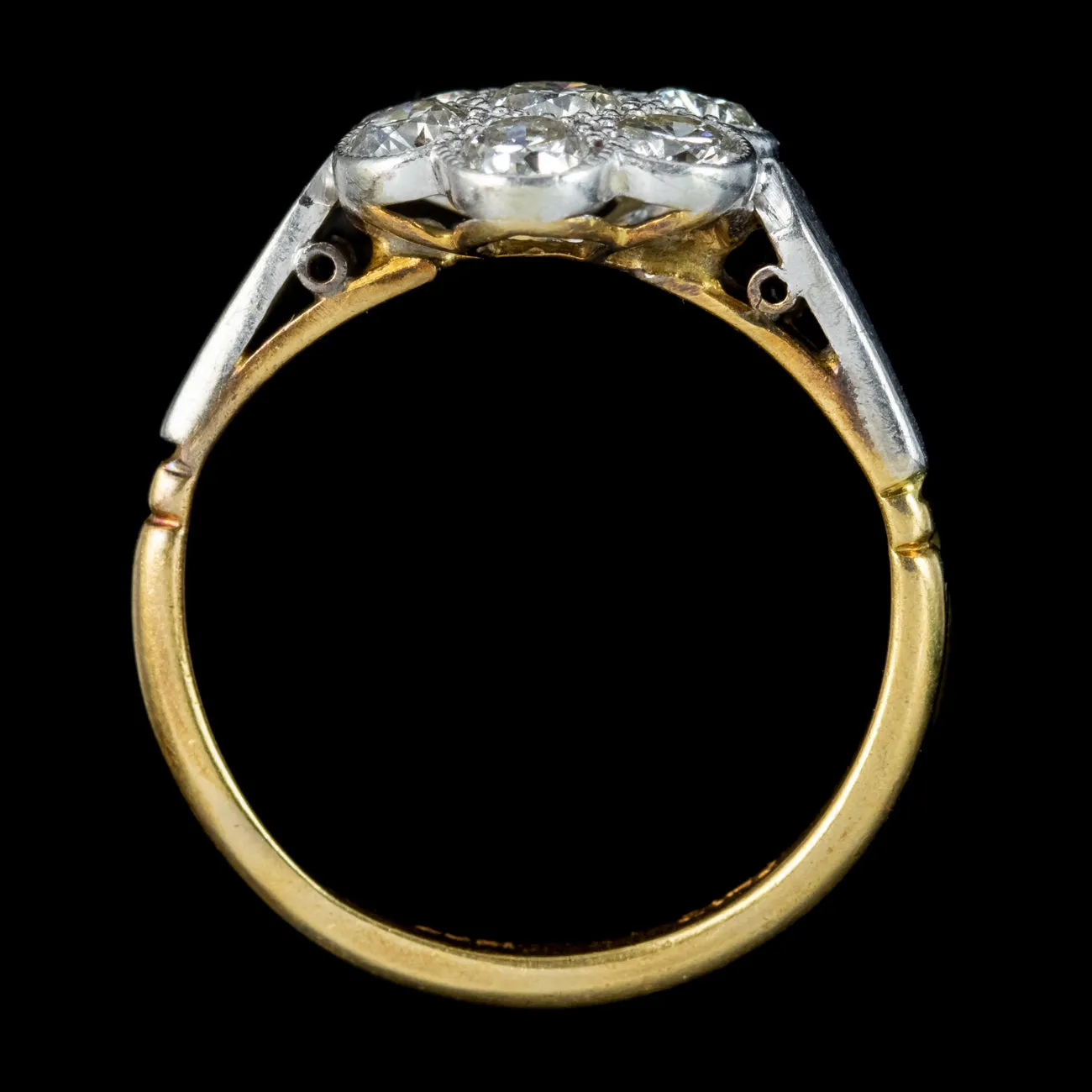 Antique Edwardian Diamond Daisy Ring 1.10ct Of Diamond Circa 1910