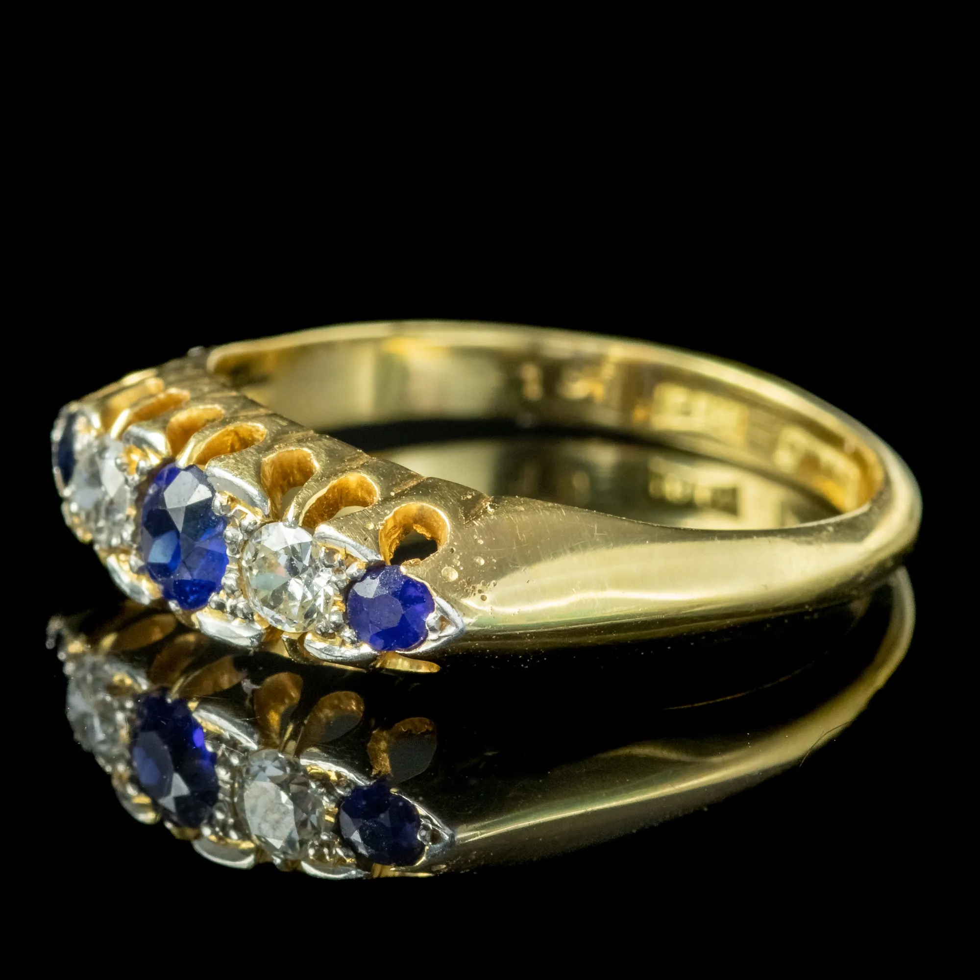 Antique Edwardian Sapphire Diamond Ring