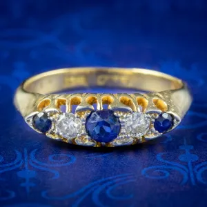 Antique Edwardian Sapphire Diamond Ring