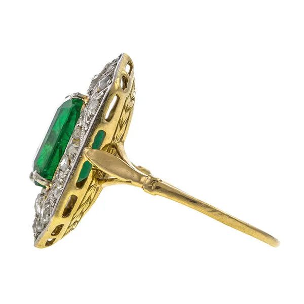 Antique Emerald & Diamond Ring