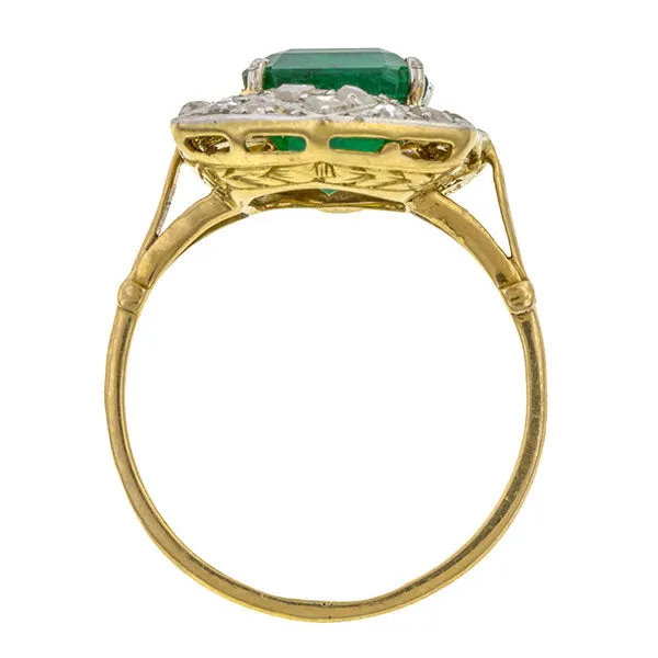 Antique Emerald & Diamond Ring