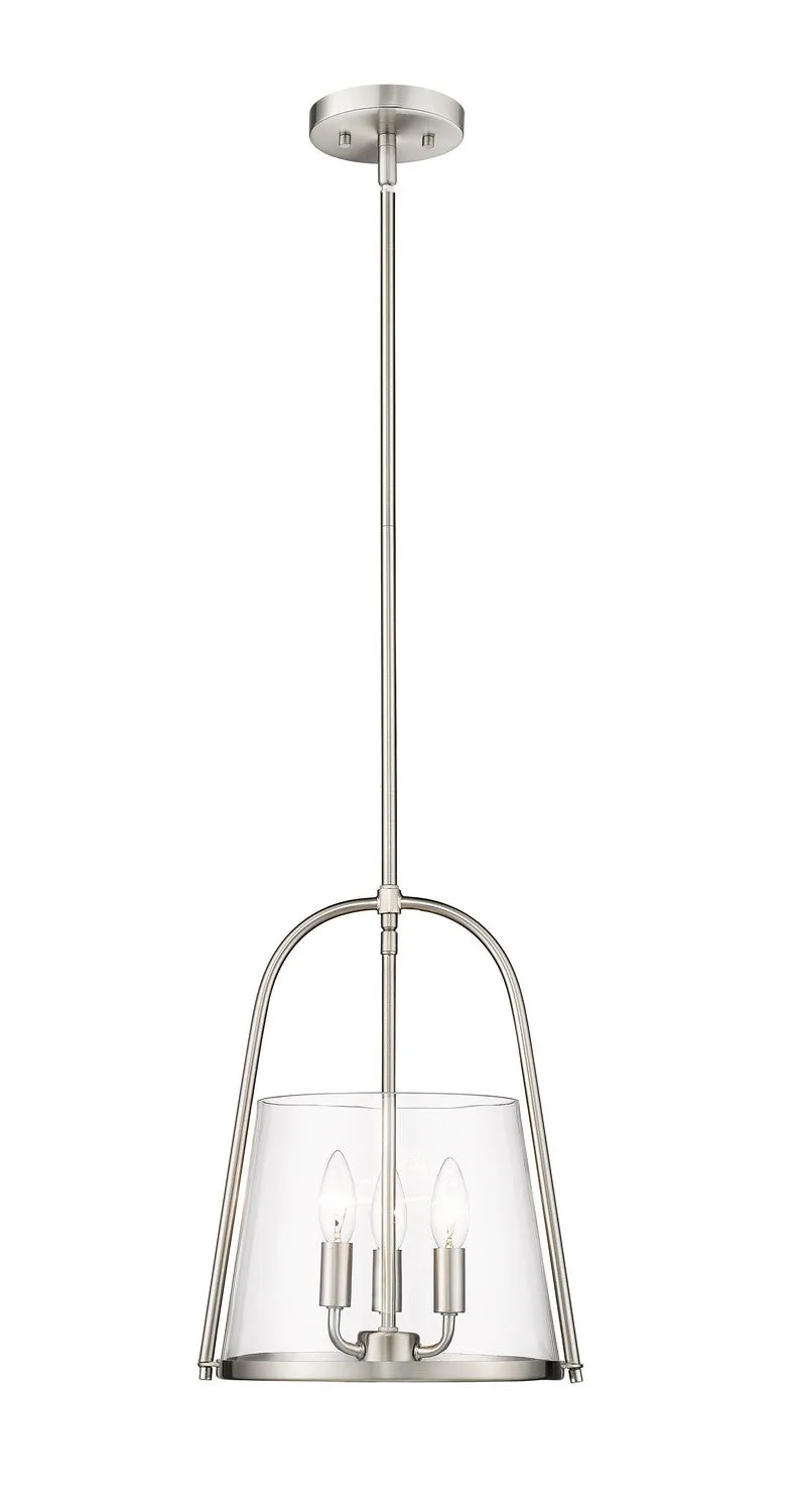 Archis Three Light Pendant in Brushed Nickel