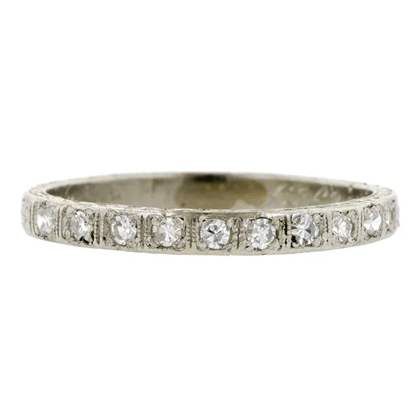 Art Deco Diamond Wedding Band Ring