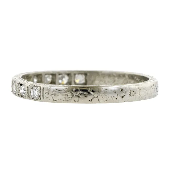 Art Deco Diamond Wedding Band Ring