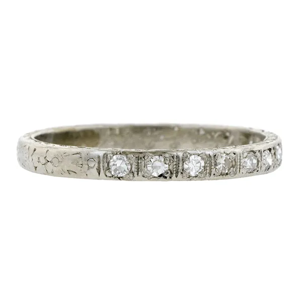 Art Deco Diamond Wedding Band Ring