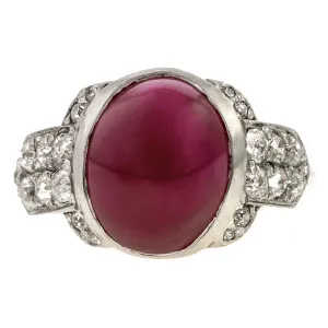 Art Deco Ruby & Diamond Ring