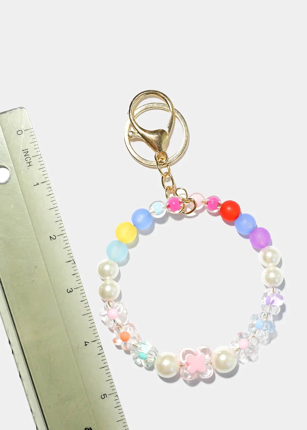 Beads & Flowers Key Ring