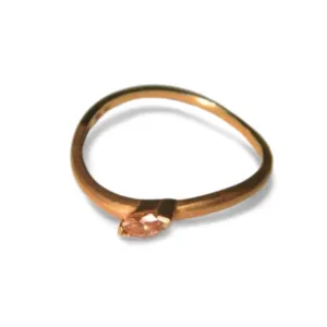 Beautiful 18K Pink Rose Gold Fancy Color Pink Diamond Designer Stacking Band Ring