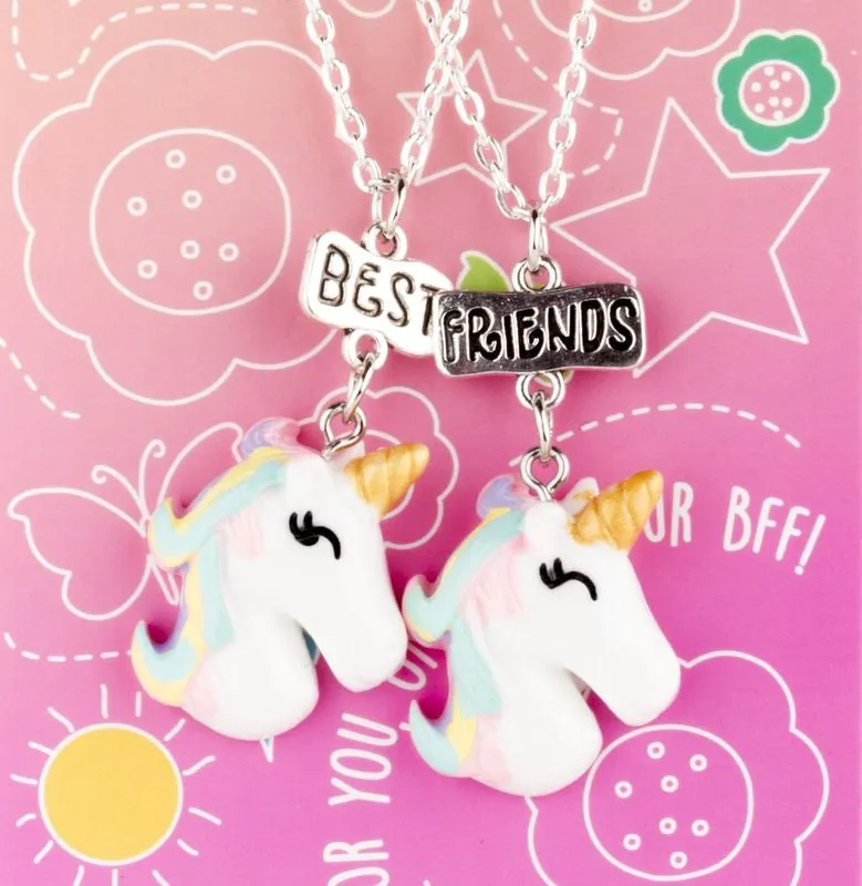 Best Friends Necklaces Plastic Unicorns