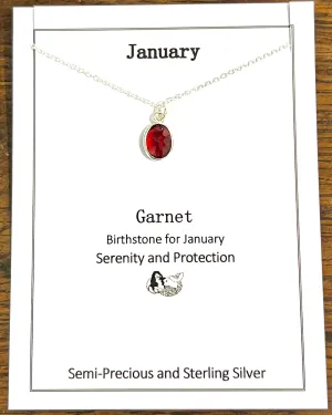 Birthstone Necklaces | Semi-precious Stone and Sterling Silver