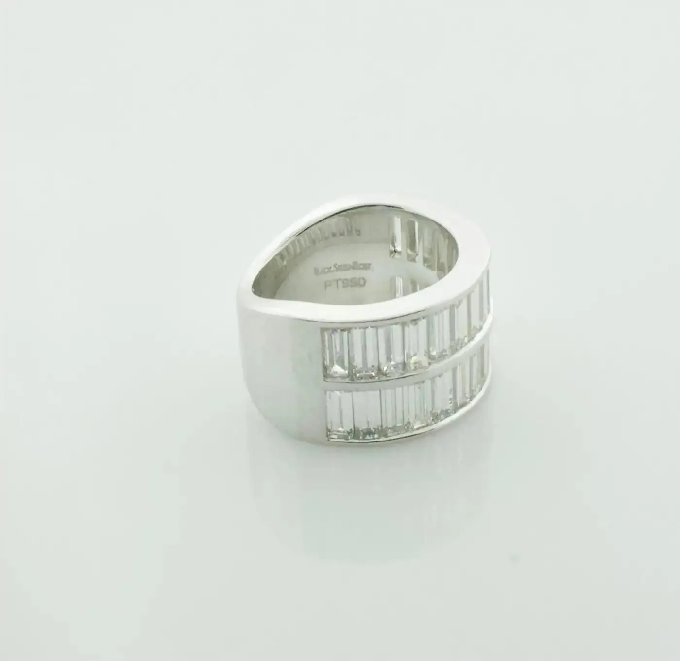 Black Starr and Frost Platinum Wedding Band Ring