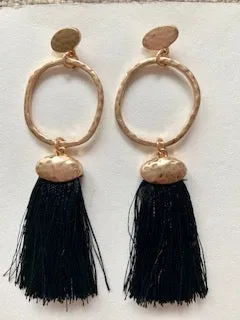 Black Tassel Earrings