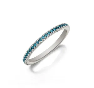 Blue Diamond Eternity Band