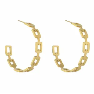 Candice Chain Link Hoop Earrings