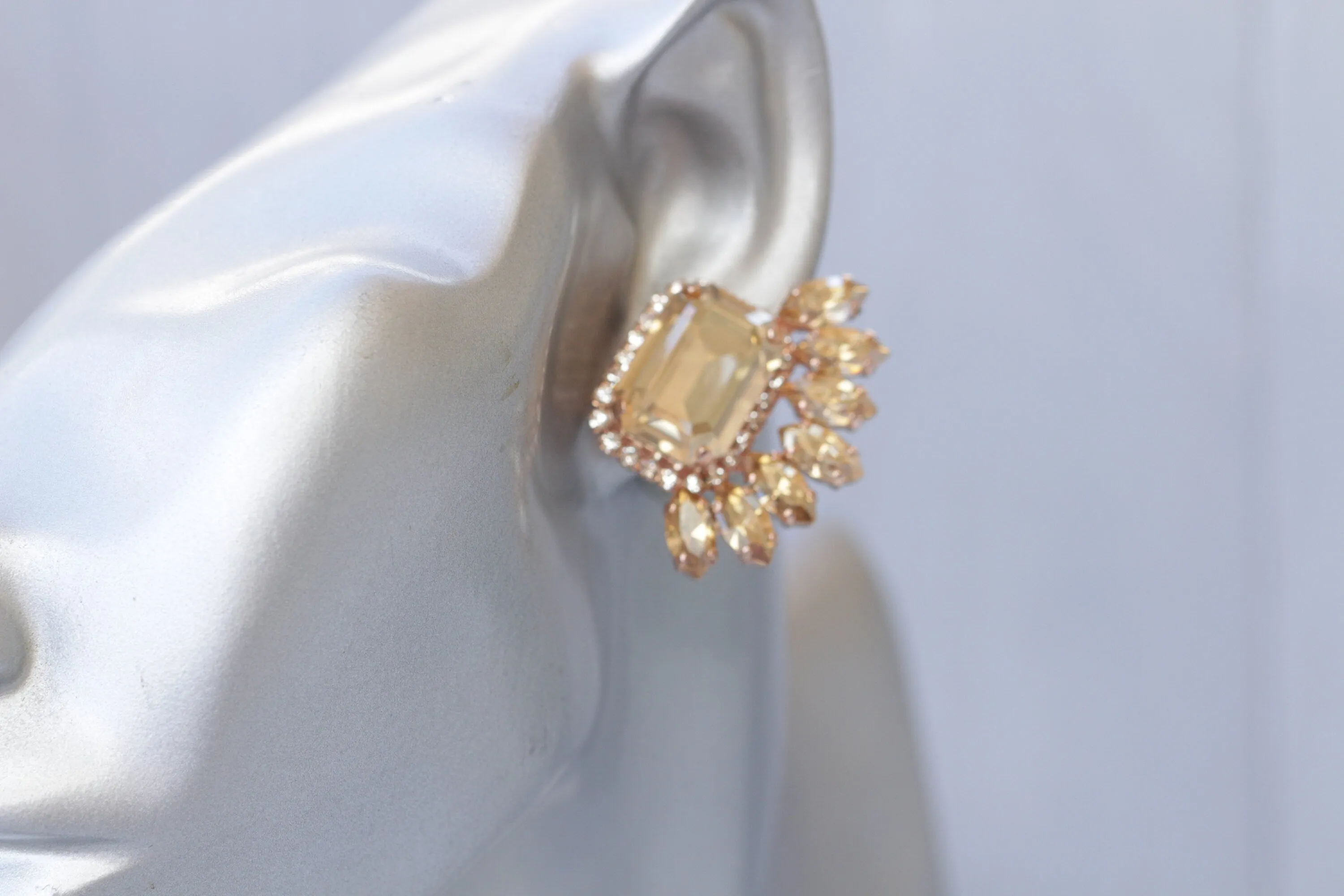 CHAMPAGNE WEDDING EARRINGS