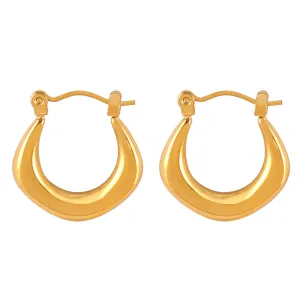 Chic and Elegant U-Shaped Gold-Plated Earrings by Planderful