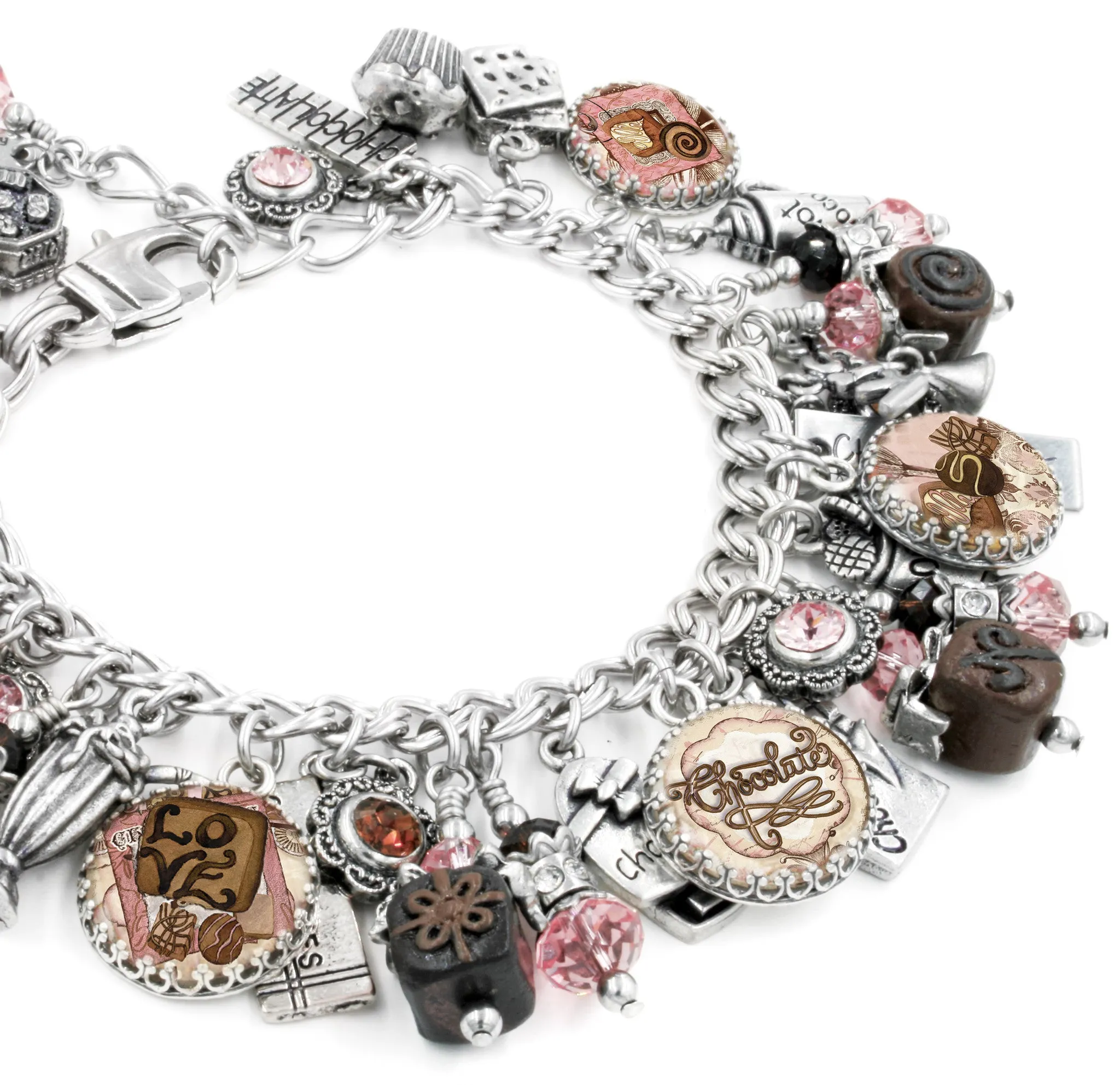 Chocolate Lover Valentines Charm Bracelet