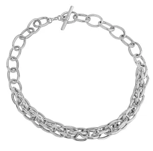 Chunky Link Chain Necklace in Sterling Silver