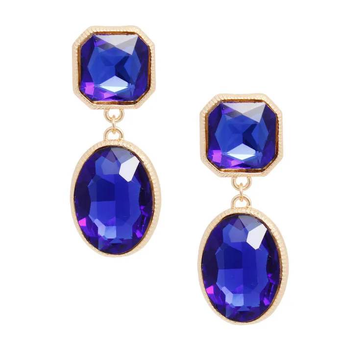 Clip On  Medium Crystal Earrings for Women