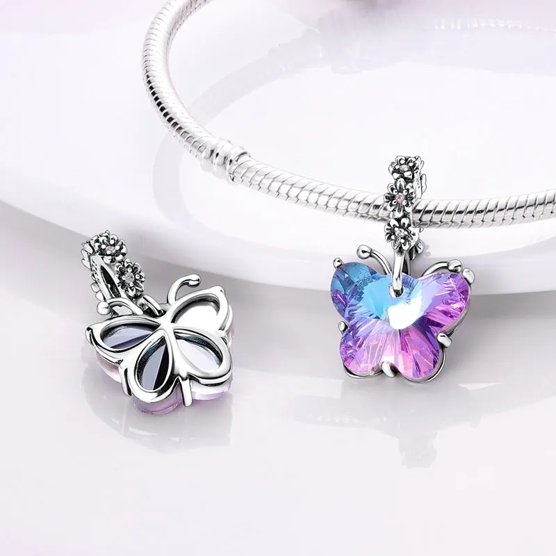 Colourful Blue and Purple Butterfly Charm