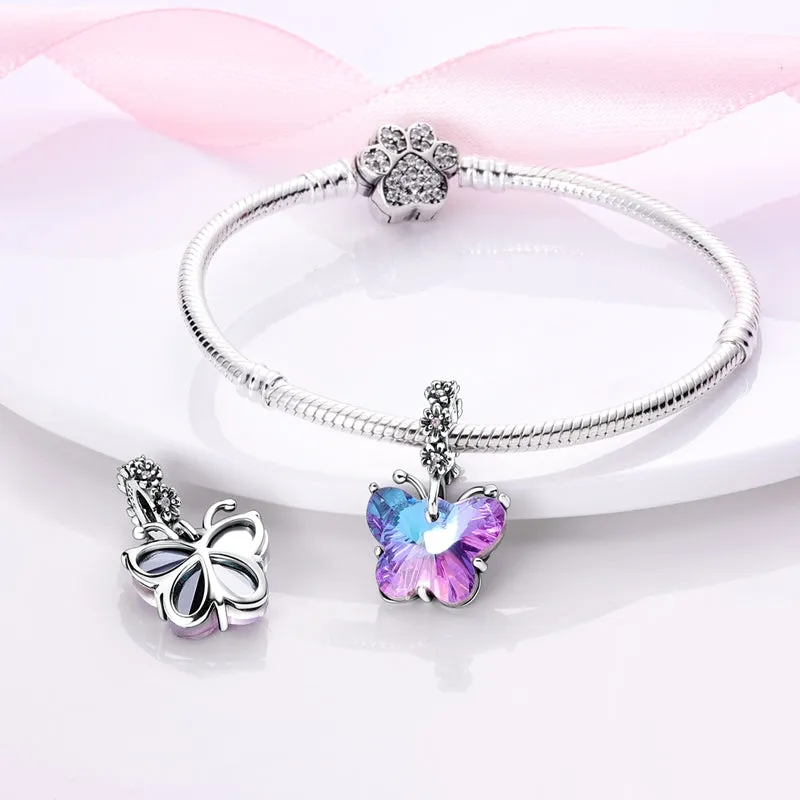 Colourful Blue and Purple Butterfly Charm