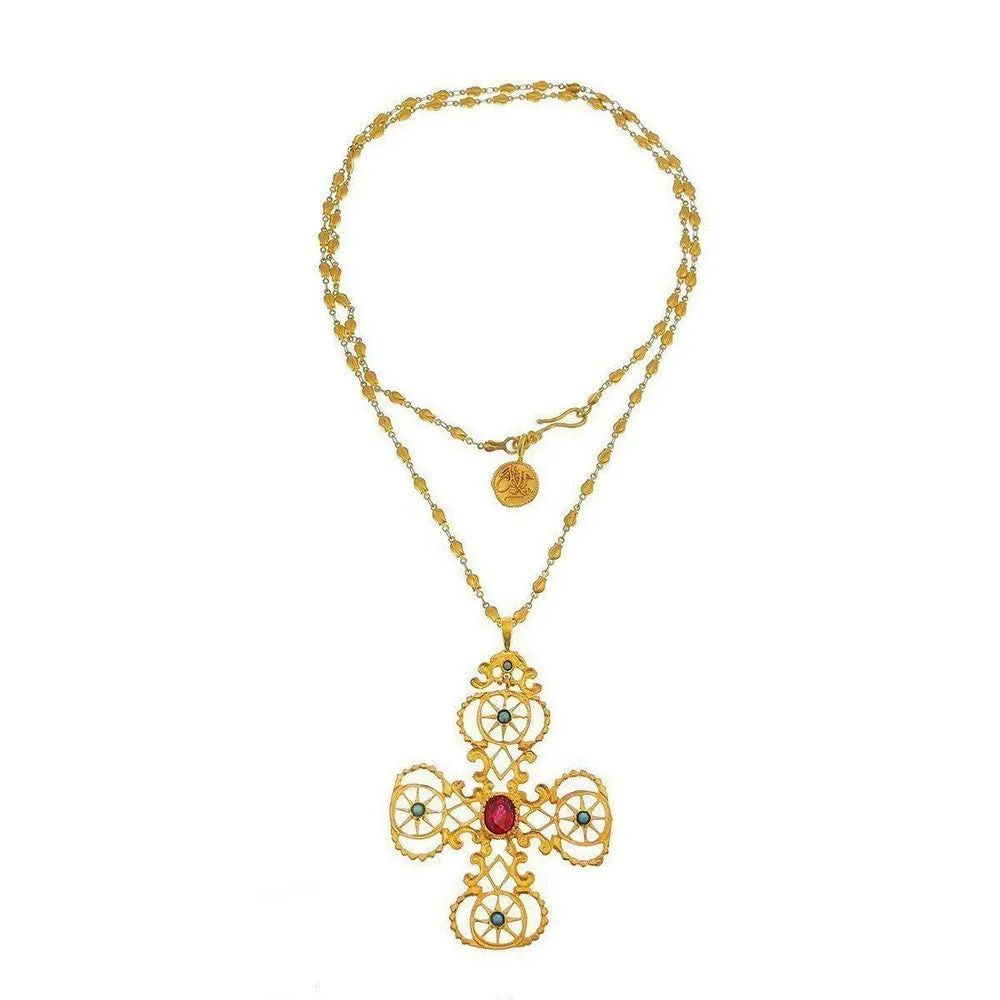 Crown Cross Necklace